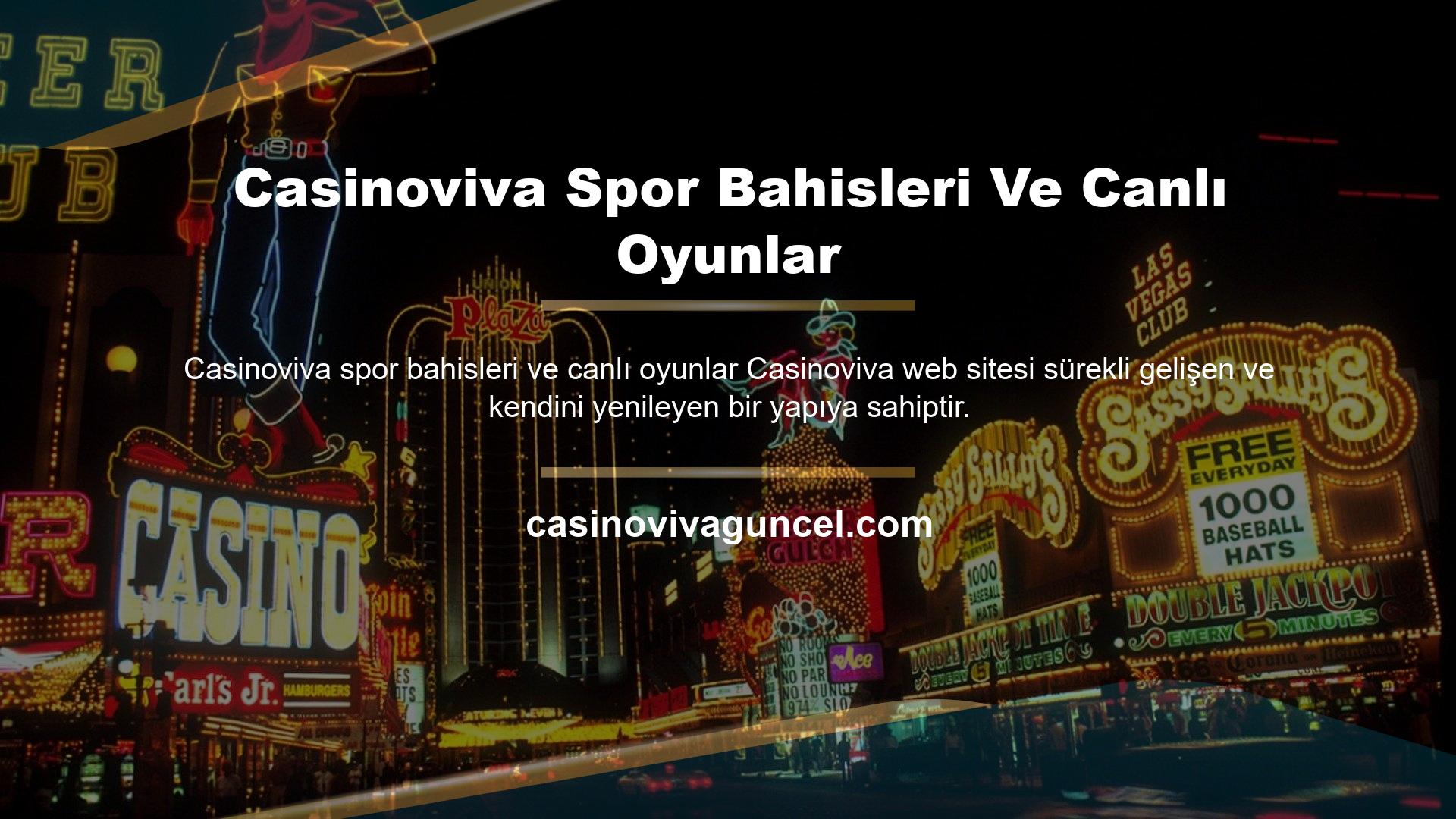 Casinoviva Spor Bahisleri Ve Canlı Oyunlar