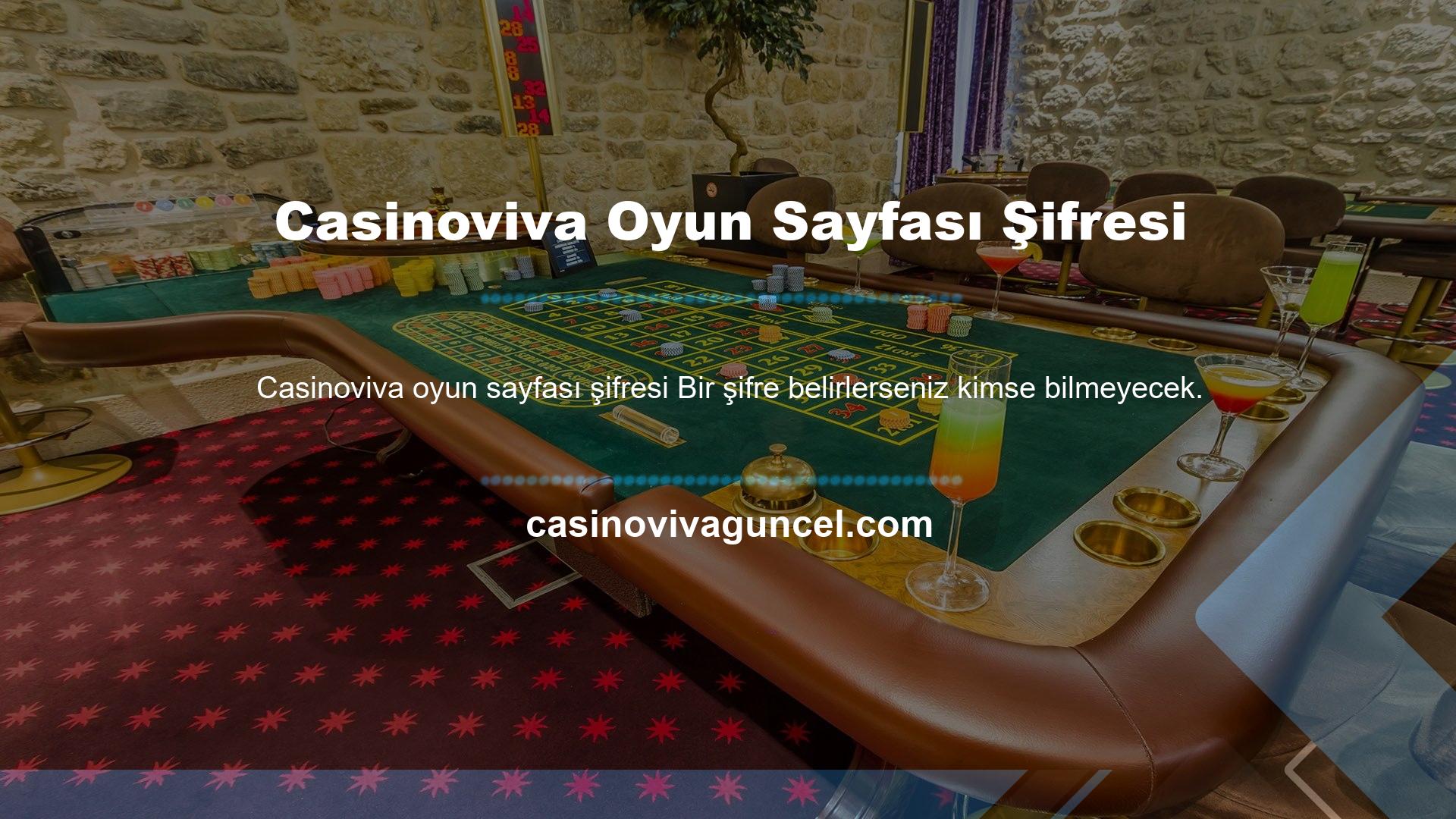 Casinoviva Oyun Sayfası Şifresi