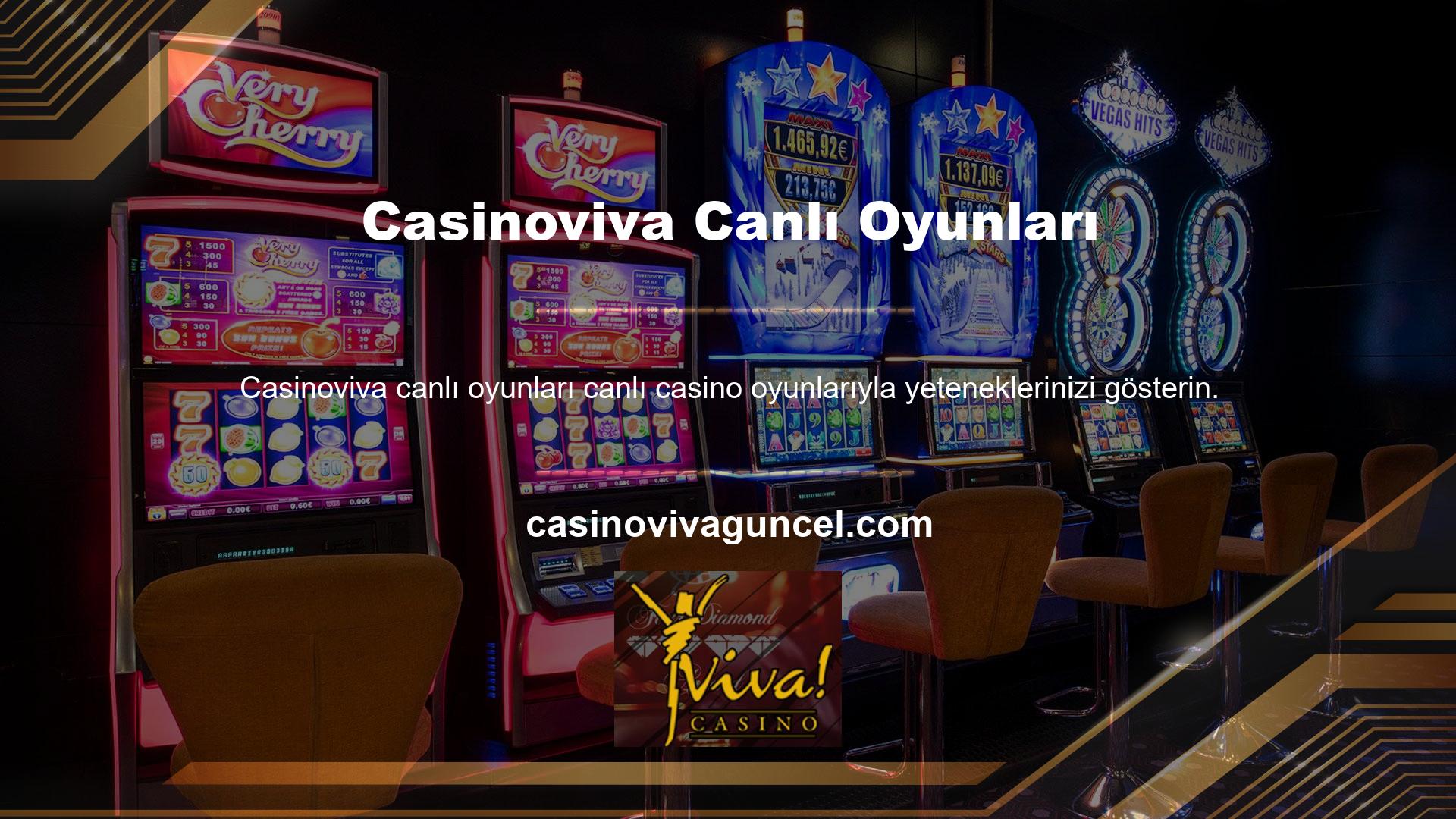 Casinoviva özel tasarlanmış oyun lobisinde gerçek parayla oyun tutkunları ile poker, blackjack, rulet ve bakara oynayabilirsiniz