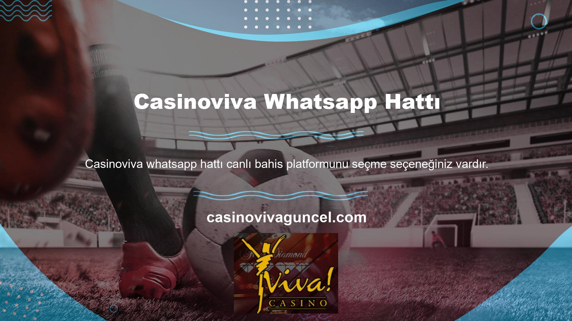 Genel olarak Casinoviva Whatsapp kayıt ve üyelik sürecini ve Web Sitesi üzerindeki hesap açma sürecini takip ederek Web Sitesi üzerindeki hizmetlerden kolaylıkla yararlanabilirsiniz